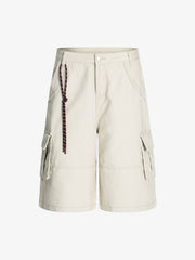 Adjustable Drawstring Cargo Jort
