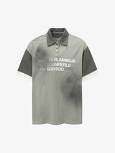 Retro Letter Printing Dirty POLO T-shirt