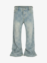 Checkerboard Distressed Jeans