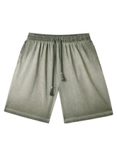 Distressed Washed Drawstring Shorts