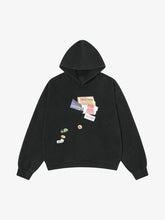 Vintage Print Medieval Washed Hoodie