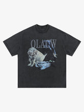 Vintage Fun Animal Dog Print T-shirt