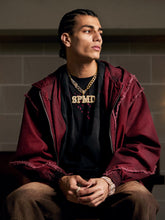 Thesupermade Washed Distressed Fur Hooded Jacket