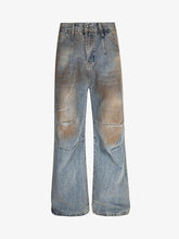 Retro Distressed Dirty Jeans