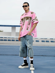 Retro Fun Graffiti Denim Jorts