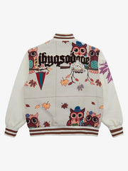 Thesupermade Owl Patch Embroidered Baseball Jersey