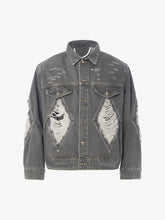 Retro Washed Distressed Denim Jacket