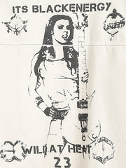 Street Hip-Hop Portrait Print Graphic Jacket