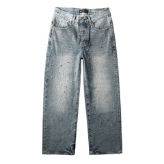 Purple Brand Crystal Diamond Jeans #9129