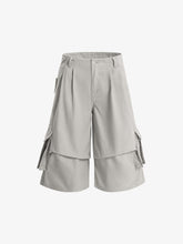 Multi-pocket Cargo Pleated Casual Jorts