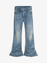 Washed Whitened Flared Jeans