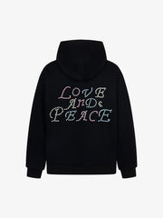 Colorful Beaded Letter Pattern Hoodie