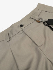 Deconstructed Pleated Pendant Casual Jorts