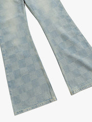 Checkerboard Distressed Jeans