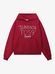 Street Beaded Loose Hoodie
