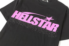 HELLSTAR Classic Lettering Rhinestone T-Shirt