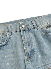 Ripped Distressed Baggy Flare Jeans - 2432