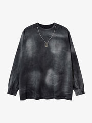 Inkjet Dirty Necklace Long-sleeved T-shirt