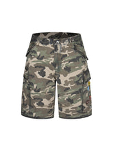 Camouflage Badge Cargo Shorts