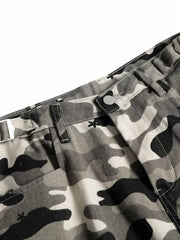 Camouflage Multi-pocket Cargo Jorts - 2429