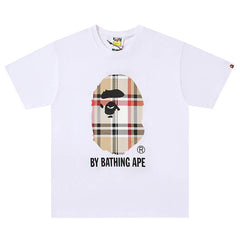 Bape Plaid Ape Head by Bathing Ape Tee