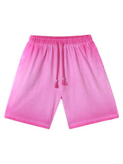 Distressed Washed Drawstring Shorts