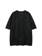 Oversized Graphic Suede Print T-Shirt