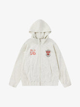 Retro Embroidered College Detachable Hoodie