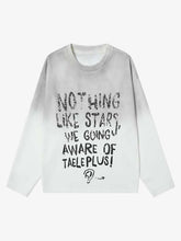 Distressed Washed Letter Print Dirty T-shirt