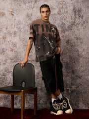 Ink Splash Letter Print T-shirt - 2414