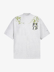 Floral Embroidered Oversized Short Sleeve T-Shirt