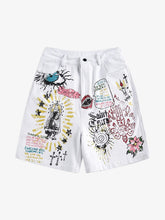 Graffiti Art Denim Shorts