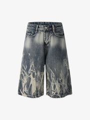 Retro Spray Monkey Washed Baggy Jorts