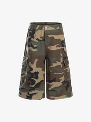 Camouflage Multi-Pocket Cargo Jorts