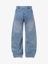 Washed Cleanfit Barrel Jeans