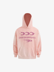 Heavy Washed Letter Print Hoodie