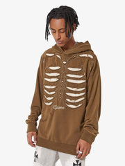 Thesupermade Washed And Aged Hooded Sweatshirt - 1674