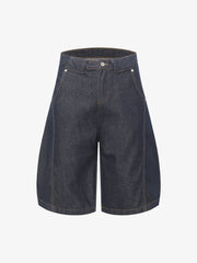 Deconstructed Split Contrast Stitching Scimitar Jorts