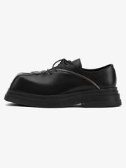 Thesupermade Punk Personality Zipper Design Leather Shoes - 2173