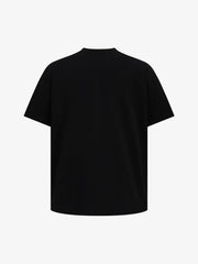Retro Contrast Color Stitching Embroidered Letter T-shirt