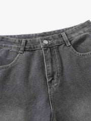 Washed Gradient Flared Jeans