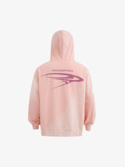Heavy Washed Letter Print Hoodie