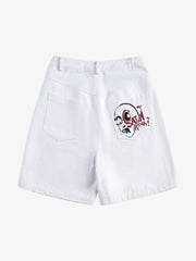 Graffiti Art Denim Shorts