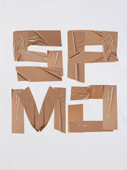 Original Tape Layered Letter Print T-shirt