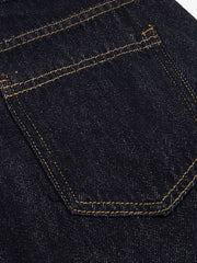 Fun Letter Pocket Barrel Jeans