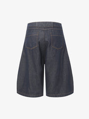 Deconstructed Split Contrast Stitching Scimitar Jorts