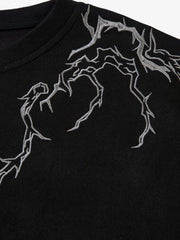 Thorn Embroidery Suede T-Shirt