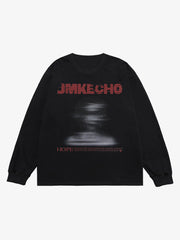 Thesupermade Blurred Silhouette Print Long Sleeve T-shirt