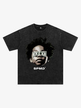 Original Distressed Washed Dollar Boy Print T-Shirt