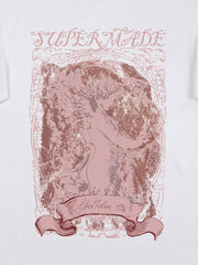 Thesupermade Mottled Angel Street Hip-Hop T-shirt - 2129